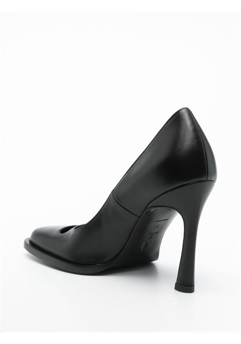 Black 100mm leather pumps The attico - women THE ATTICO | 250WSH00852LBT019AA100